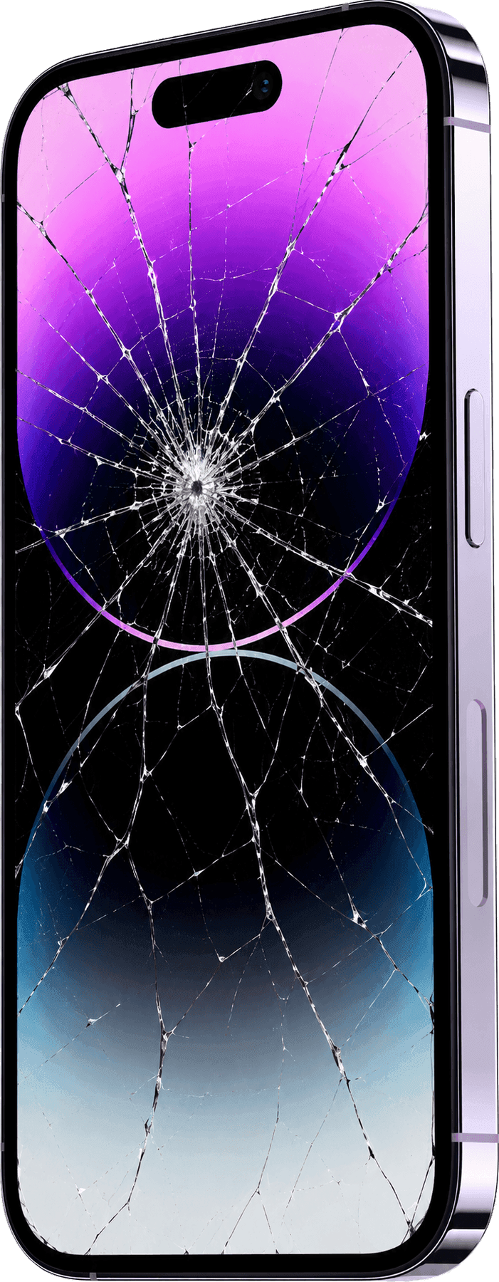 iPhone с разбитым экраном